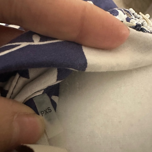 Soft Surroundings Blue Le Jardin Tunic, Cover Up Caftan Embellished Bead… - Picture 4 of 7